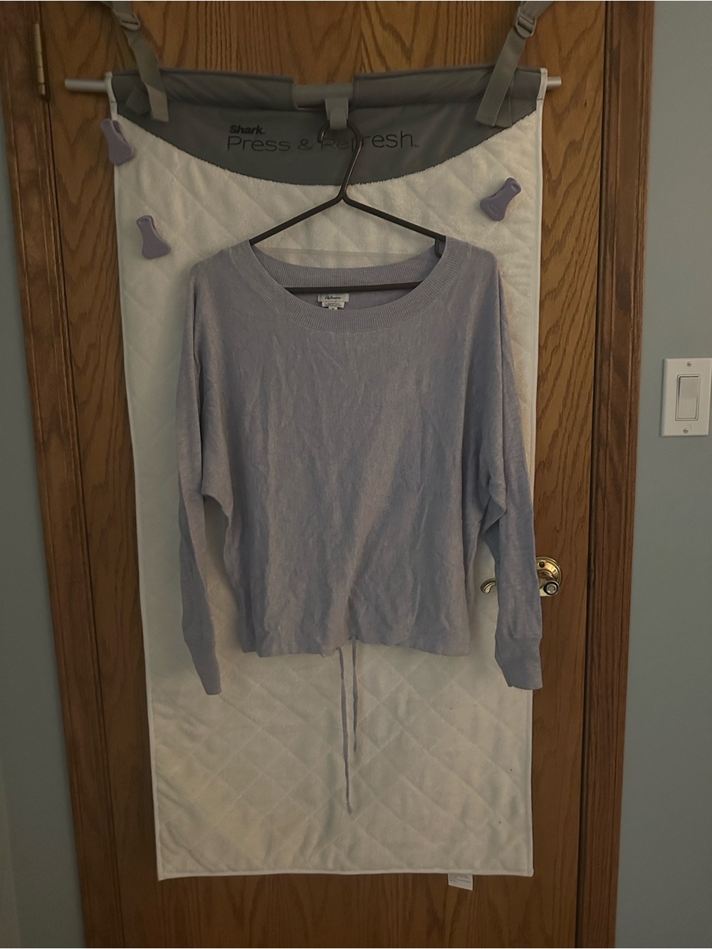 Reitmans Lavender Pullover Sweatshirt with Drawstring Hem